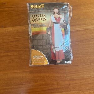 Spartan Goddess Adult Costume - Red and White size 8-12 M/L